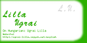 lilla ugrai business card